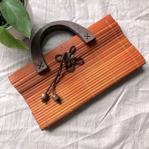 NWOT Small Wood Handbag